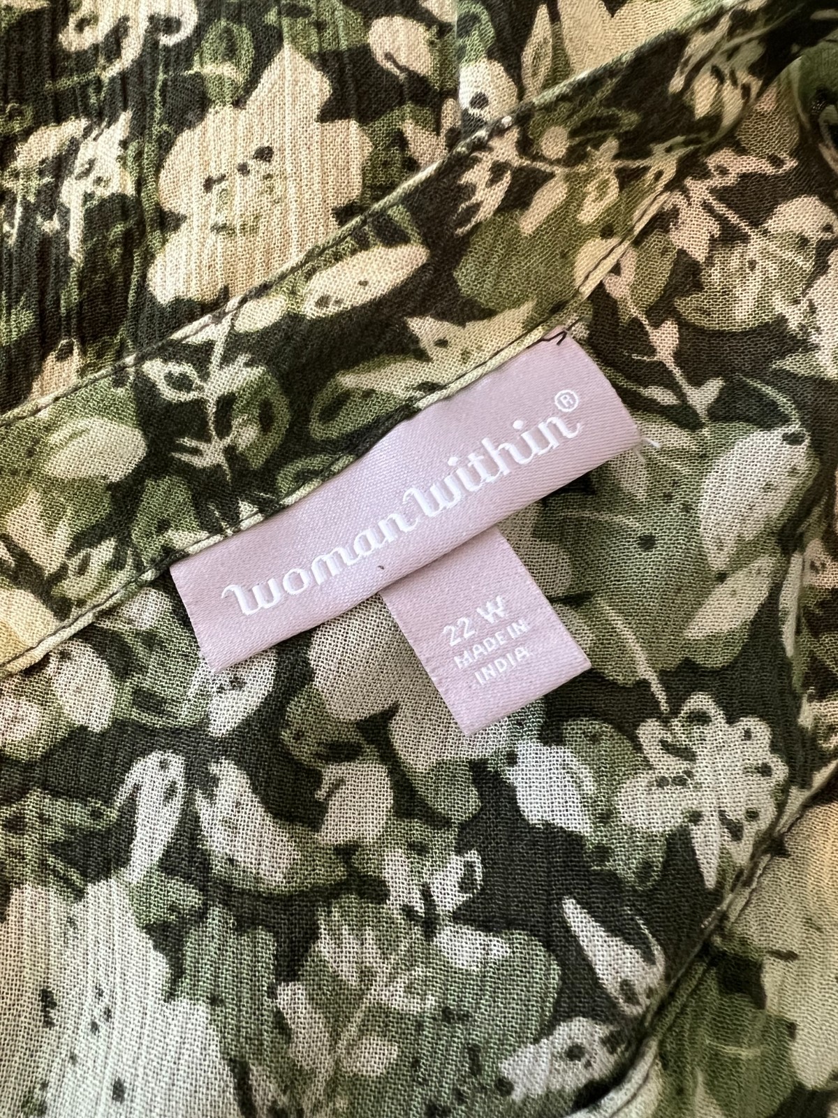 Woman Within 100% Rayon Floral Summer dress size 22 W