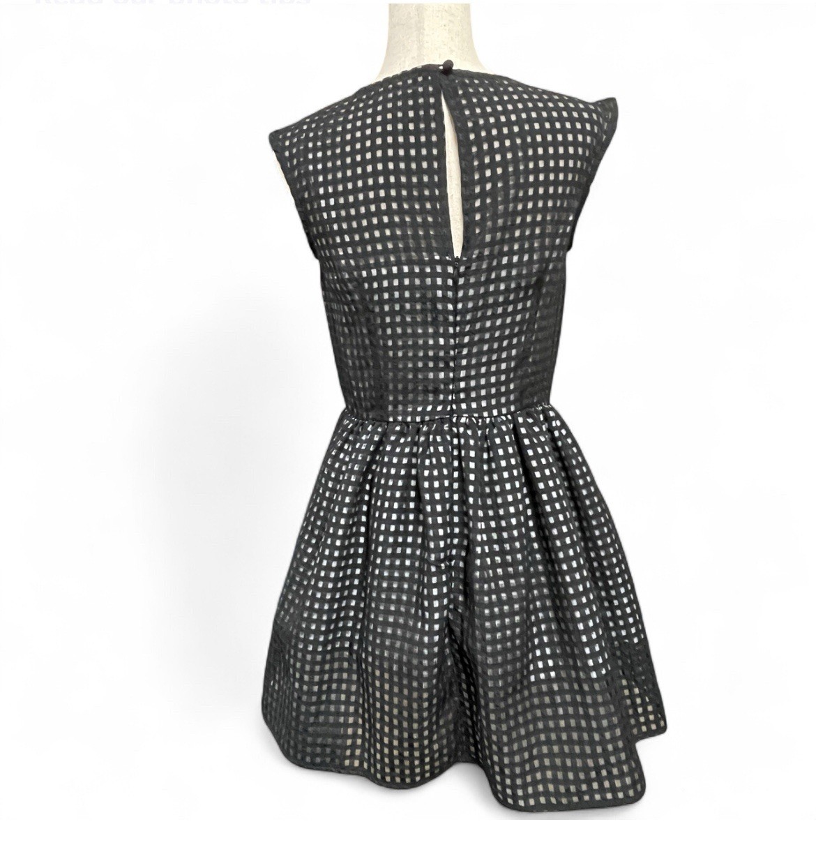 Chetta B. Black White A-line Organza/tulle Dress Women’s size 6 Whimsigoth Hoco