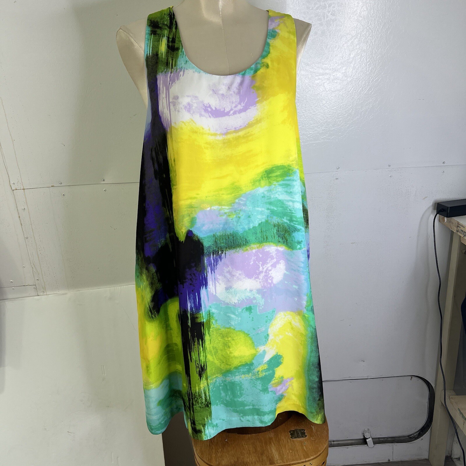 Lucy & Laurel Summer Women’s Dress Sleeveless Straps On Back Multicolored M (10)