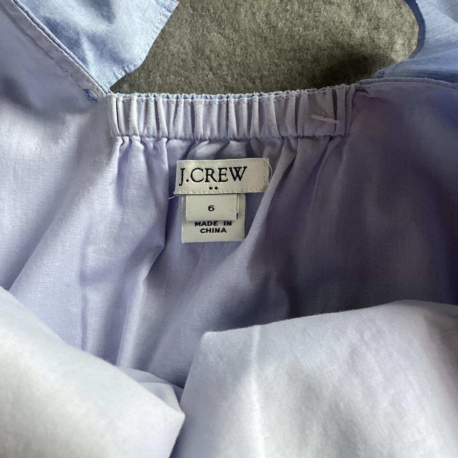 J. Crew Flutter Ruffle Sleeveless Dress Blue Cotton, Cottagecore Preppy – Size 6