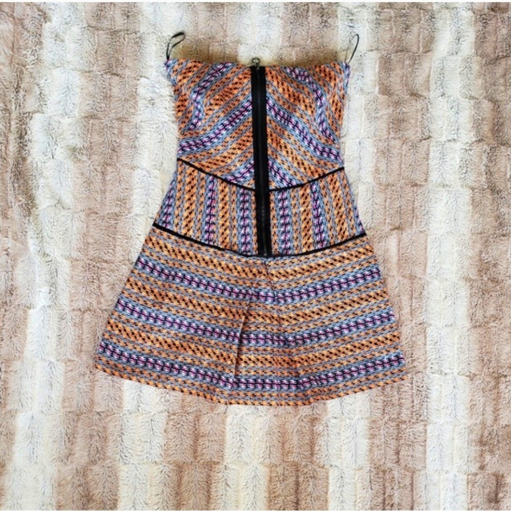 RACHEL ROY ORANGE/ GREY TRIBAL PRINT DRESS..SIZE 2