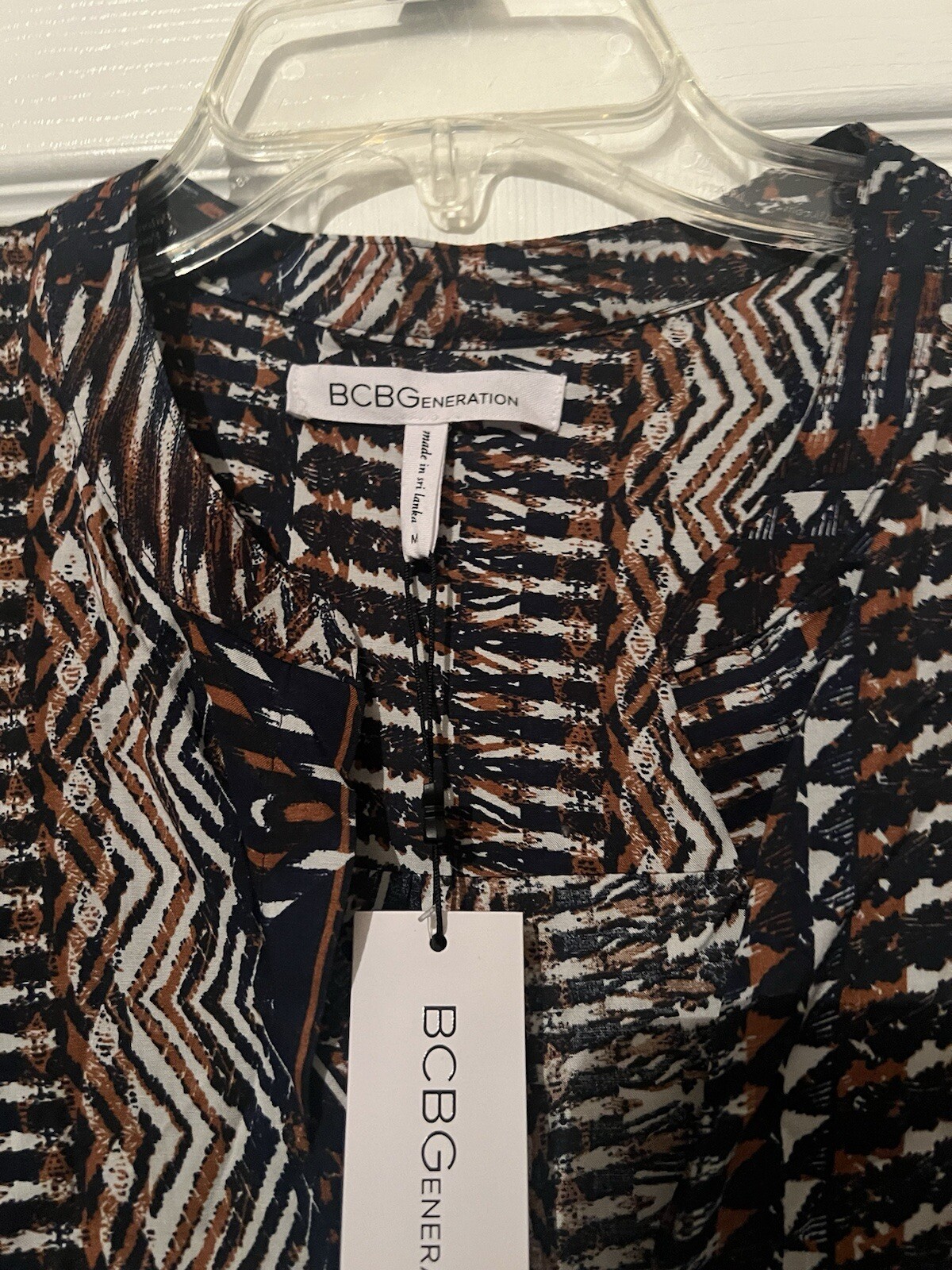 BCBGeneration Printed Long Sleeve Mini Dress Size M NWT MSRP $78.00