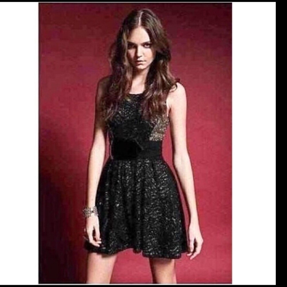 Revolve Hunt no more Dress Womens beaded sequined fit and flare lace mini NWT