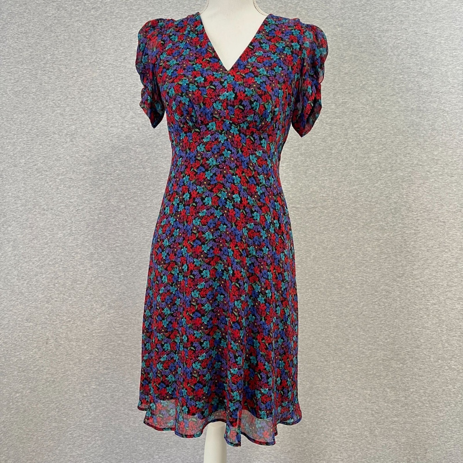 Calvin Klein Floral Dress Womens 4 Vintage Style Feminine Whimsigoth Cottagecore