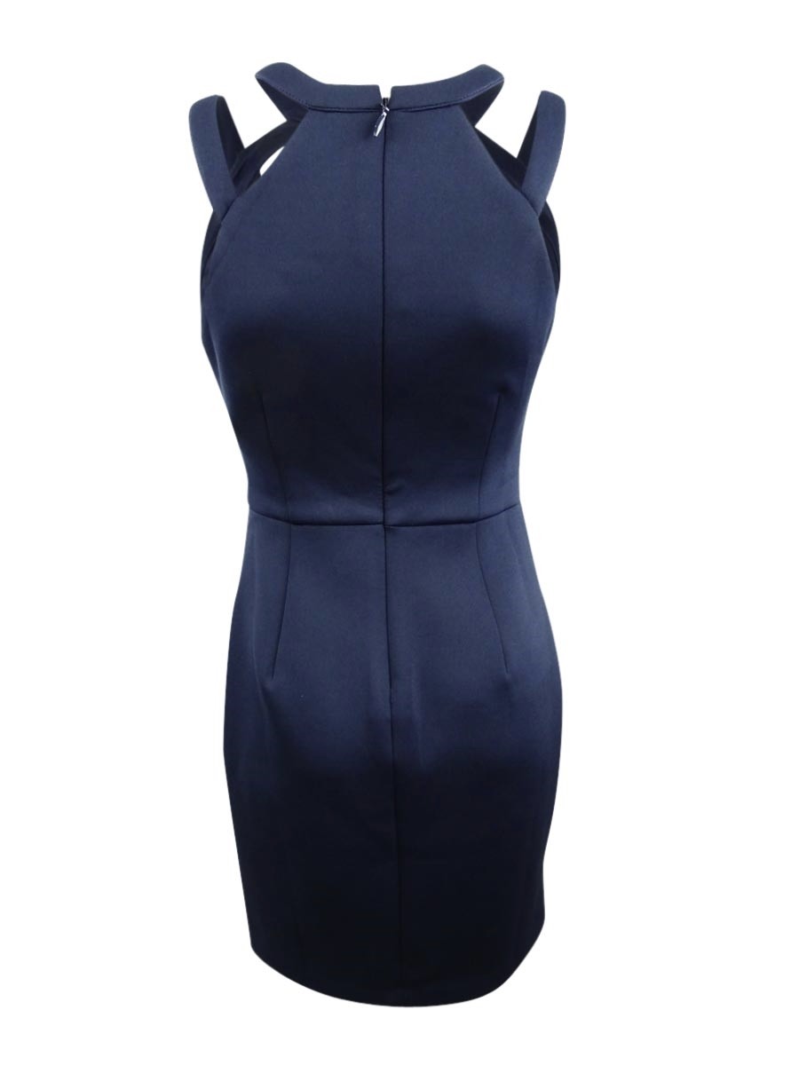 GUESS Women’s Caged Scuba Bodycon Dress (2, Navy)