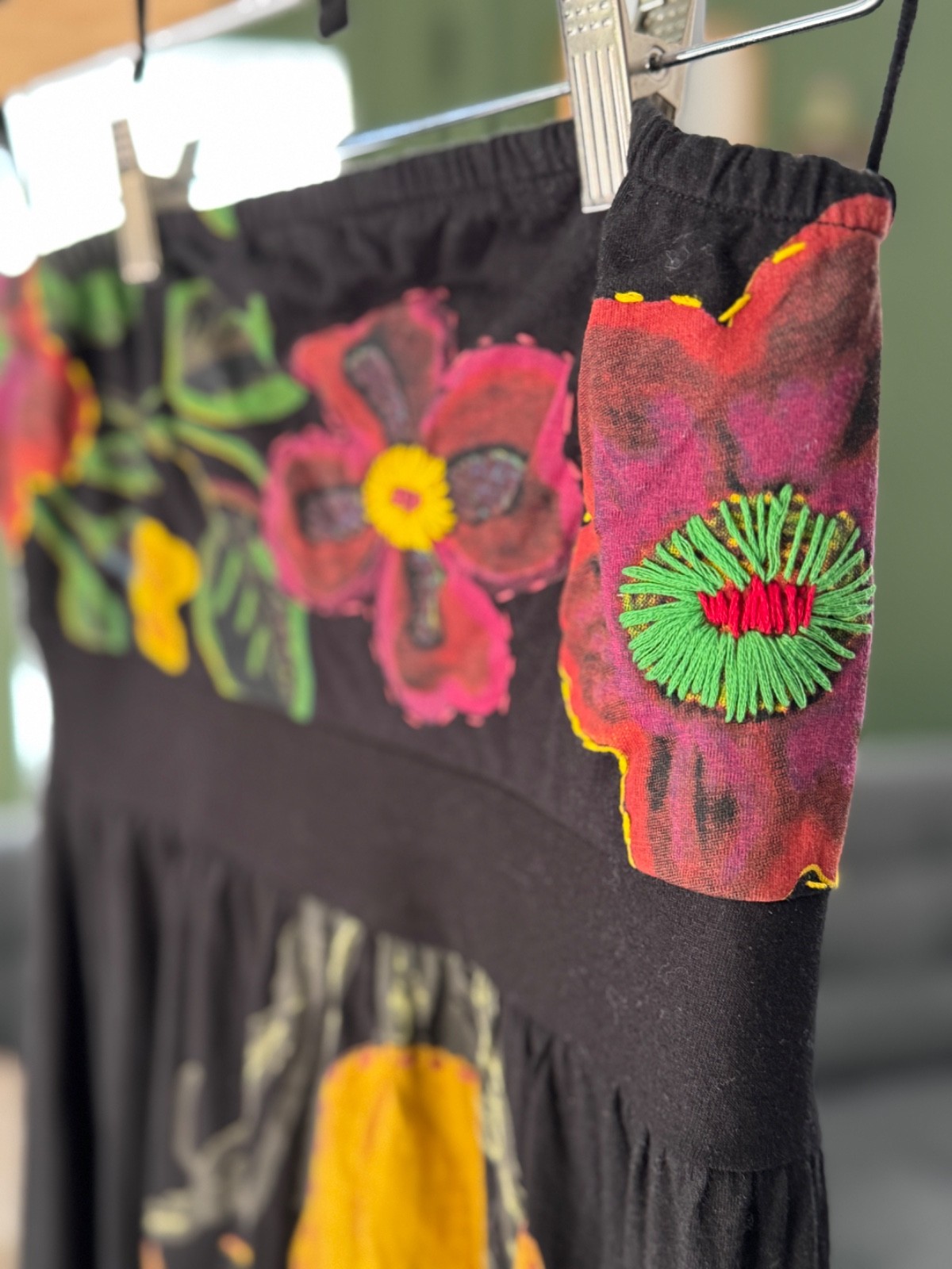 Desigual Womens Strapless Mini Dress Black Floral Boho Pockets