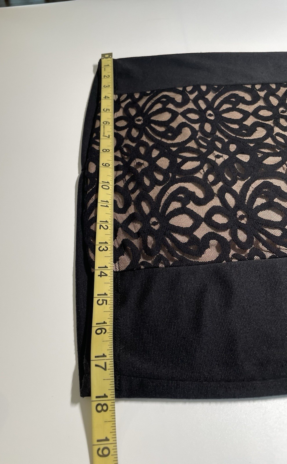 BCX Front Panel Beige & Black Lace Stretch Evening Dress Size 3