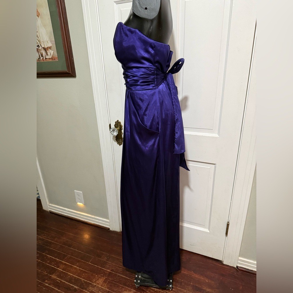 Strapless Womens Prom Homecoming Formal Pageant Dress Purple