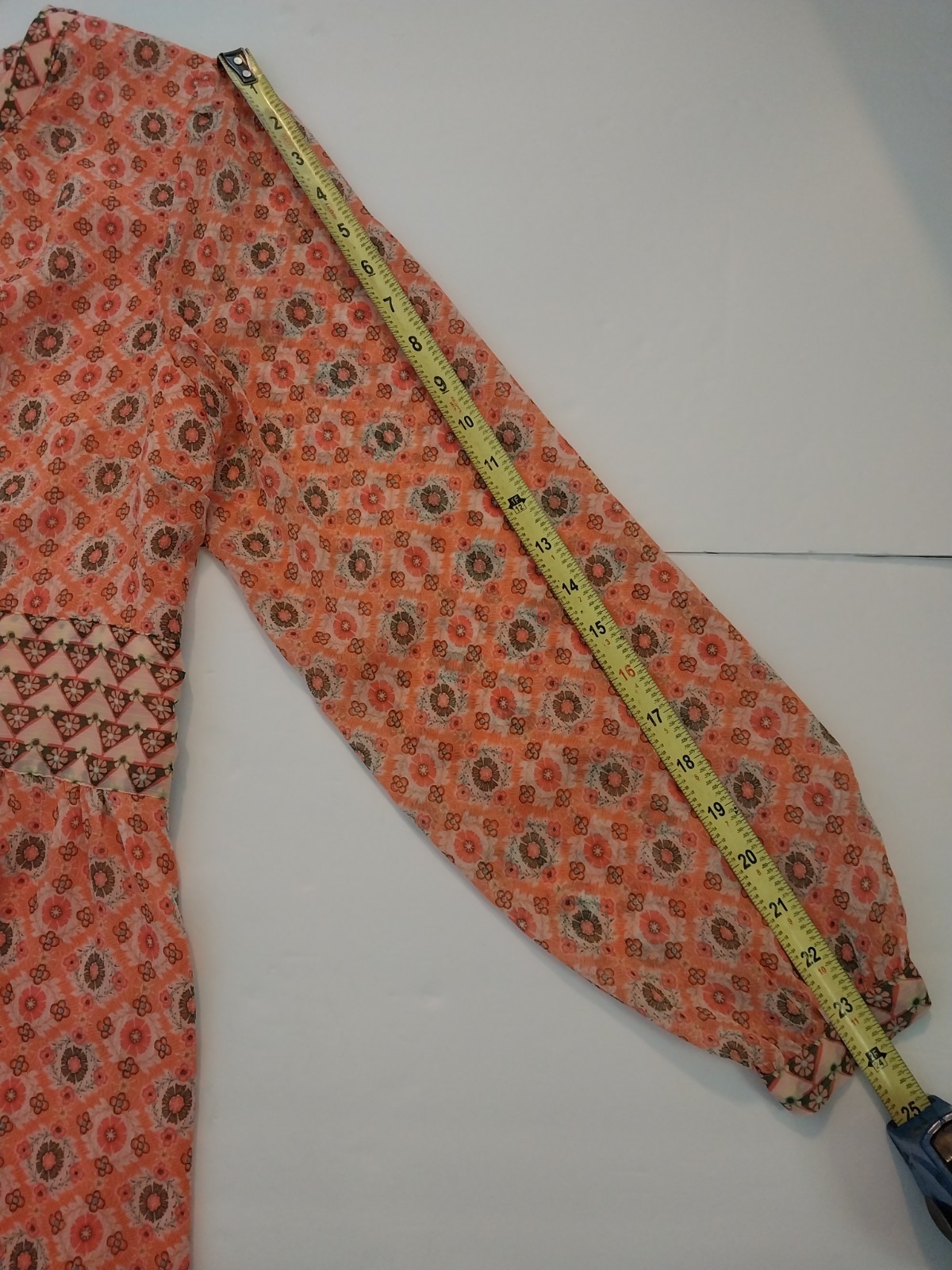 Loft Dress Orange Peach Multicolor Size Small Flowy Lined Lightweight