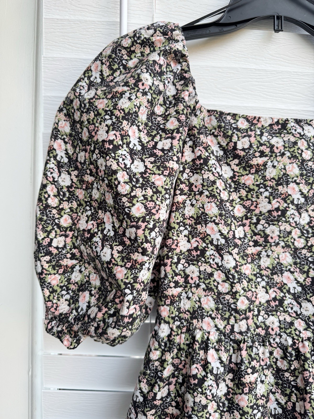 Levi’s Floral Cottagecore Mini Dress Women’s Small Cotton Puff Sleeve Prairie