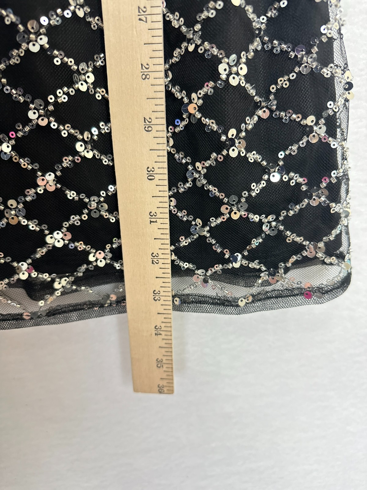 Adrianna Papell Mini Dress Black Silver Size 0 Sequined Rhinestone Bow NWT