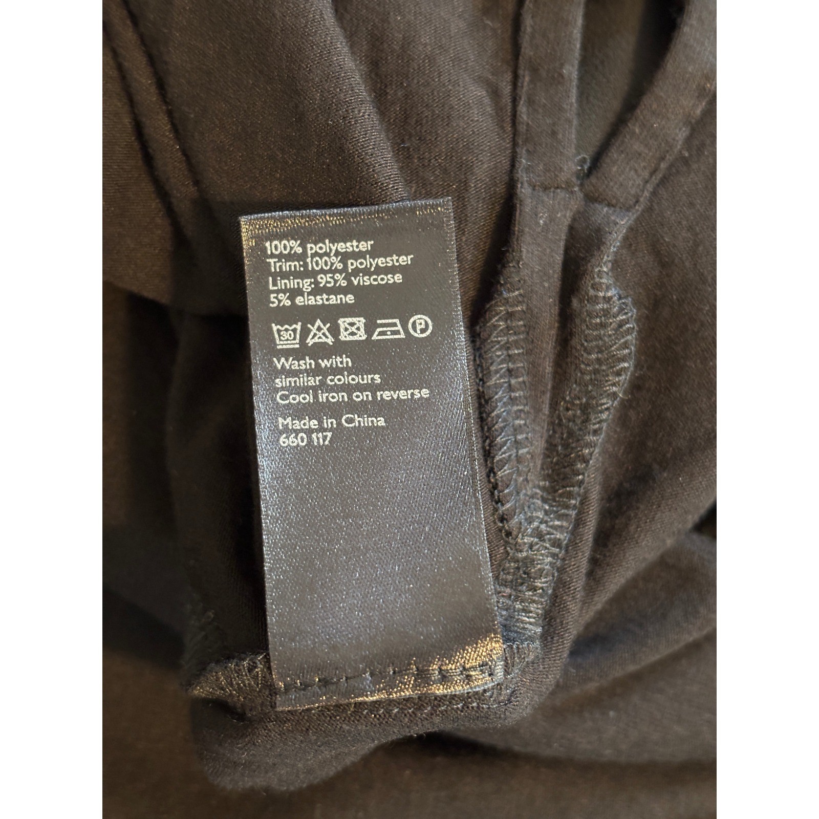 John Lewis & Partners Black Sheer Overlay Shift Midi Dress Size 14