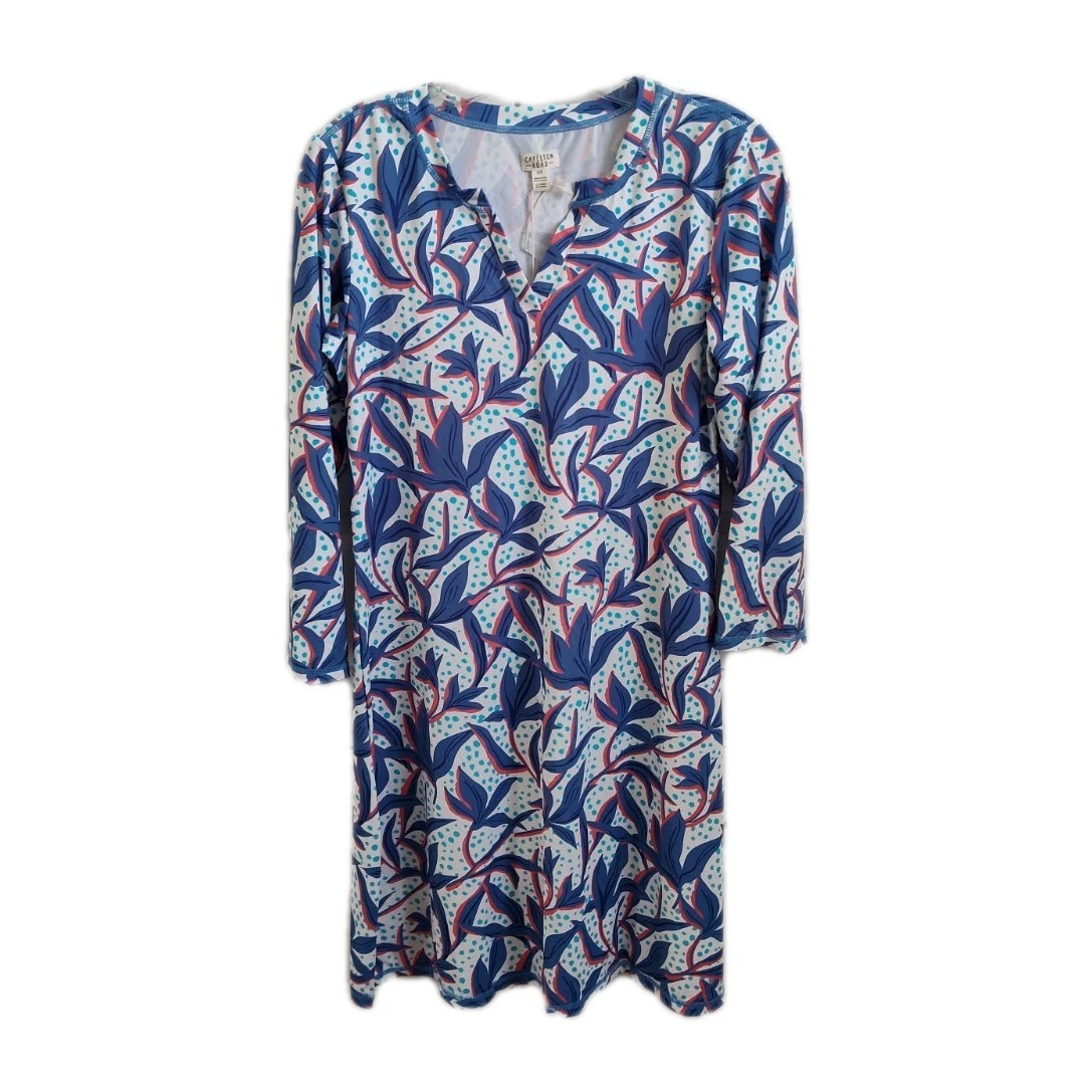 Hatley Capelton Road UPF 50 + Dress Size Small Blue 3/4 Sleeve