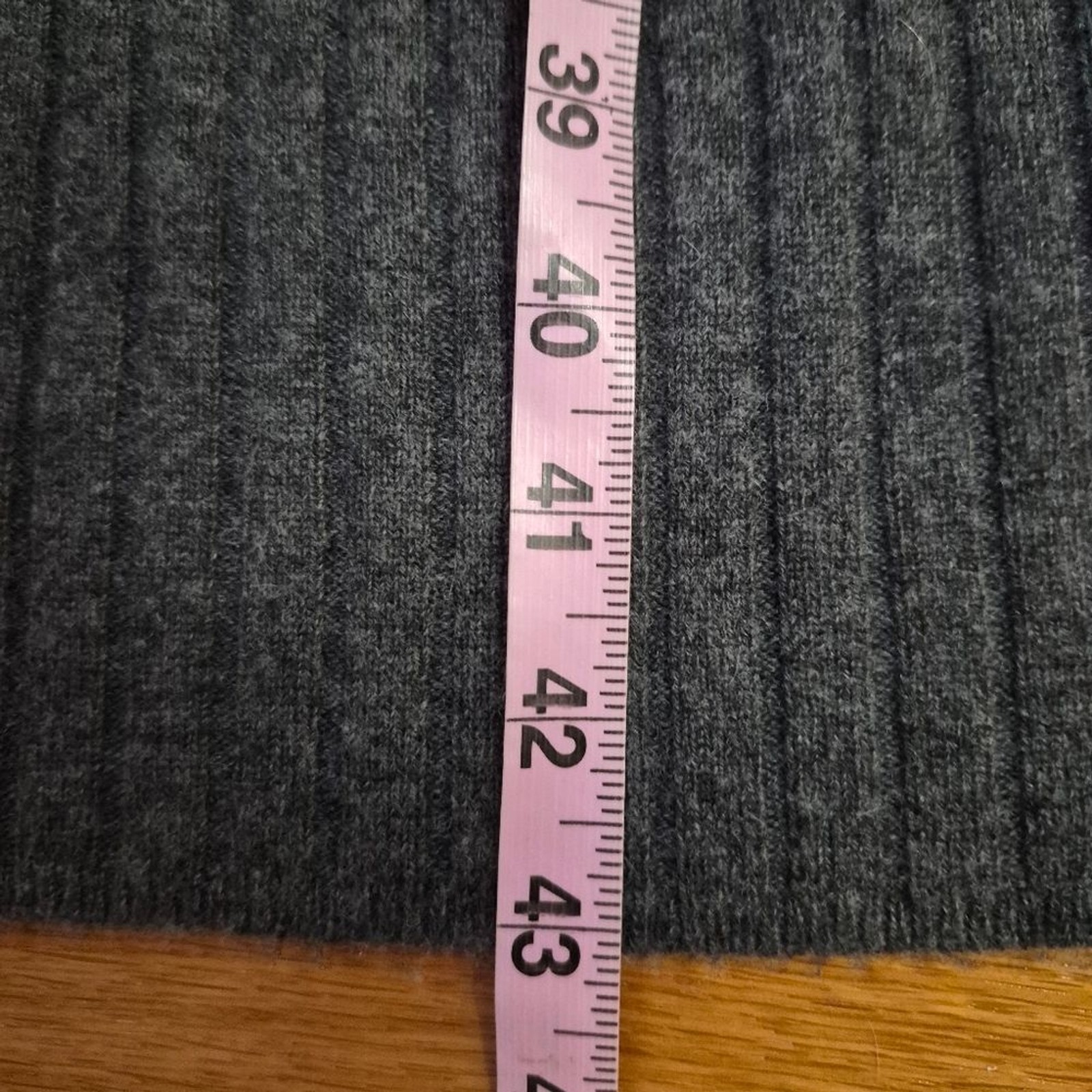 Saks Fifth Avenue Sleeveless Ribbed Wool Cashmere Blend Midi Dress Size Small