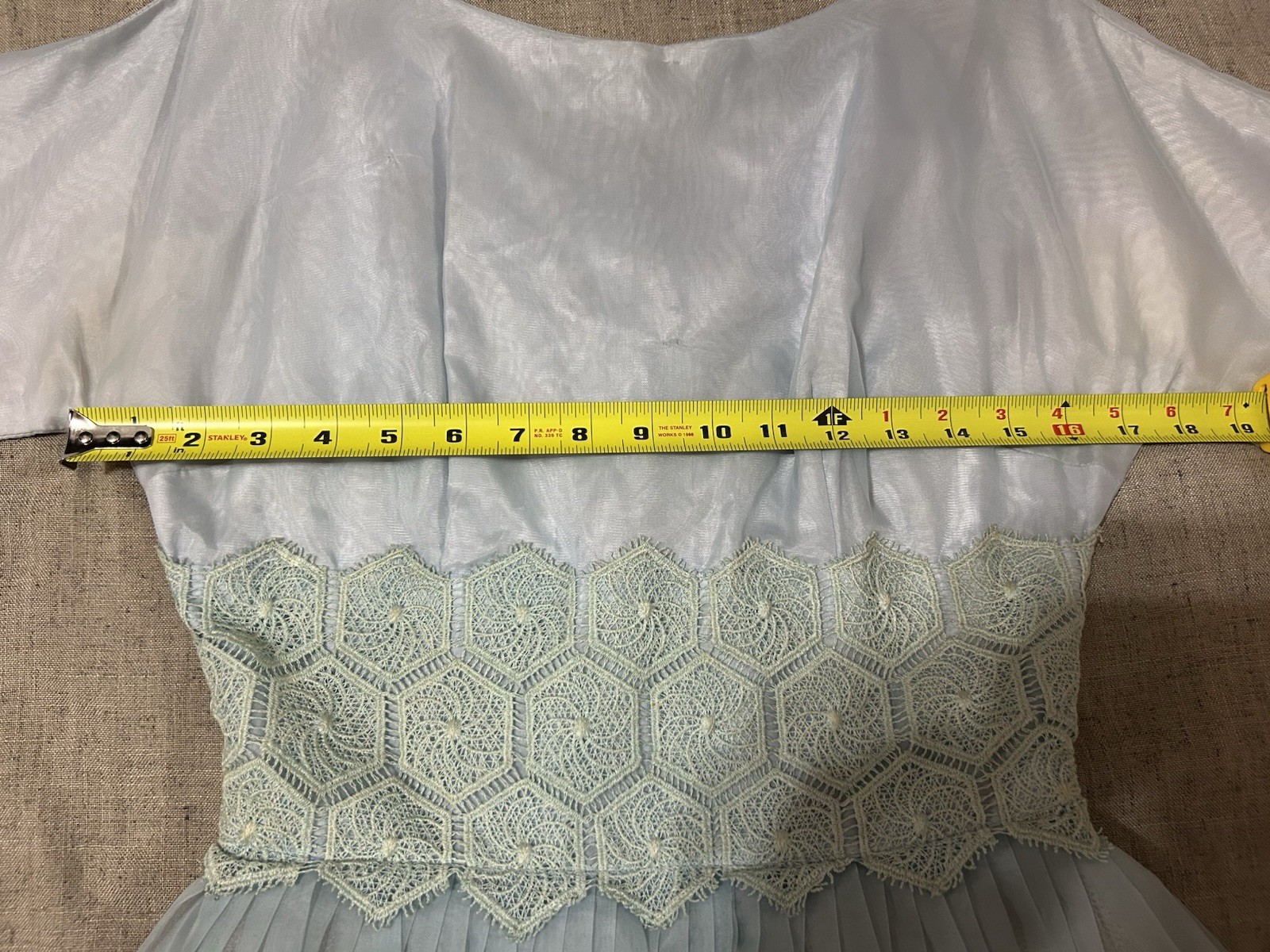 Dreamy 50s Vintage Blue Dress Small Union Made Fairycore Alice in Wonderland