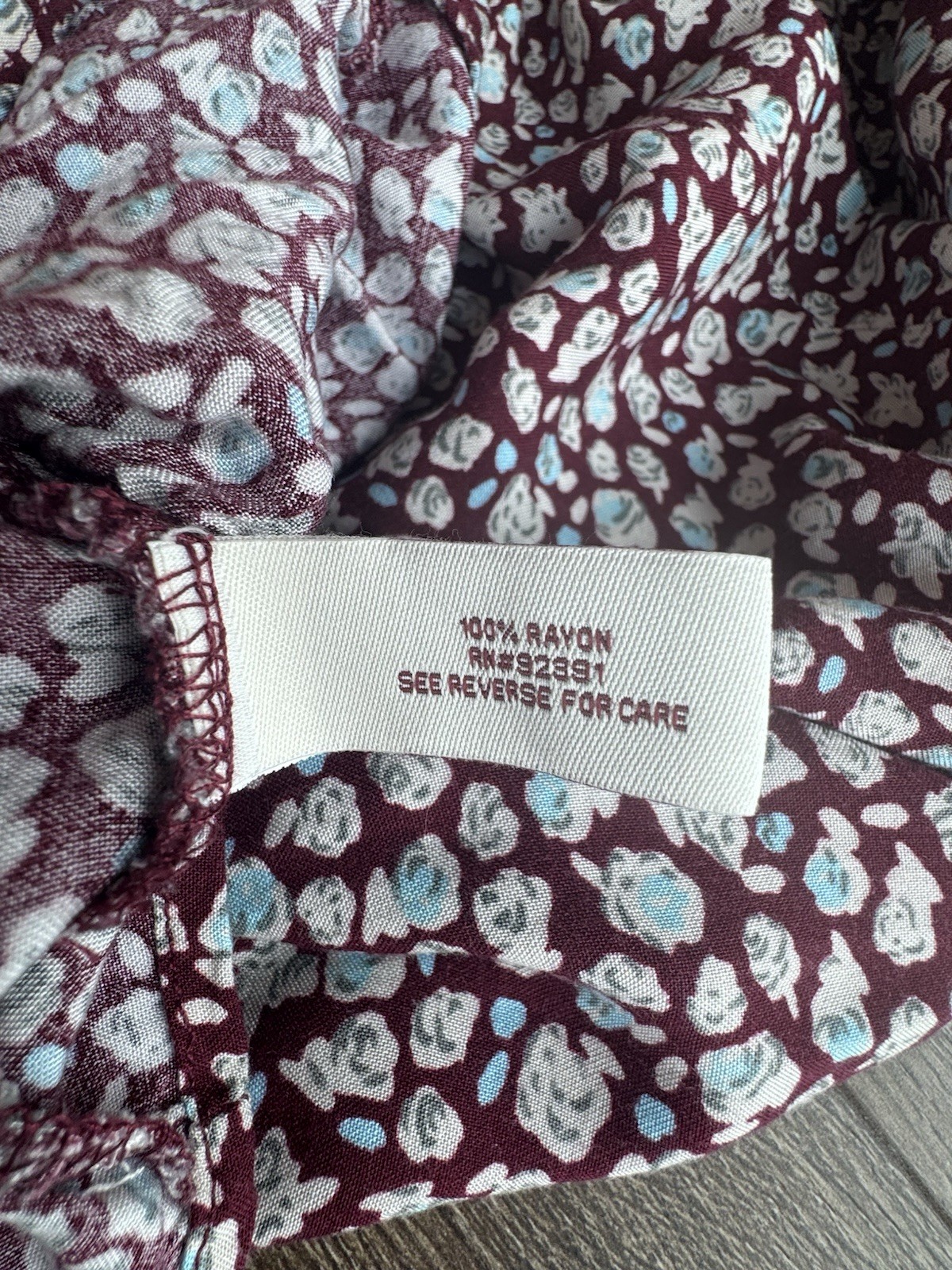 Vintage Y2K Mudd Floral ButtonFront Dress Corset Tie Back Pockets Burgundy Small