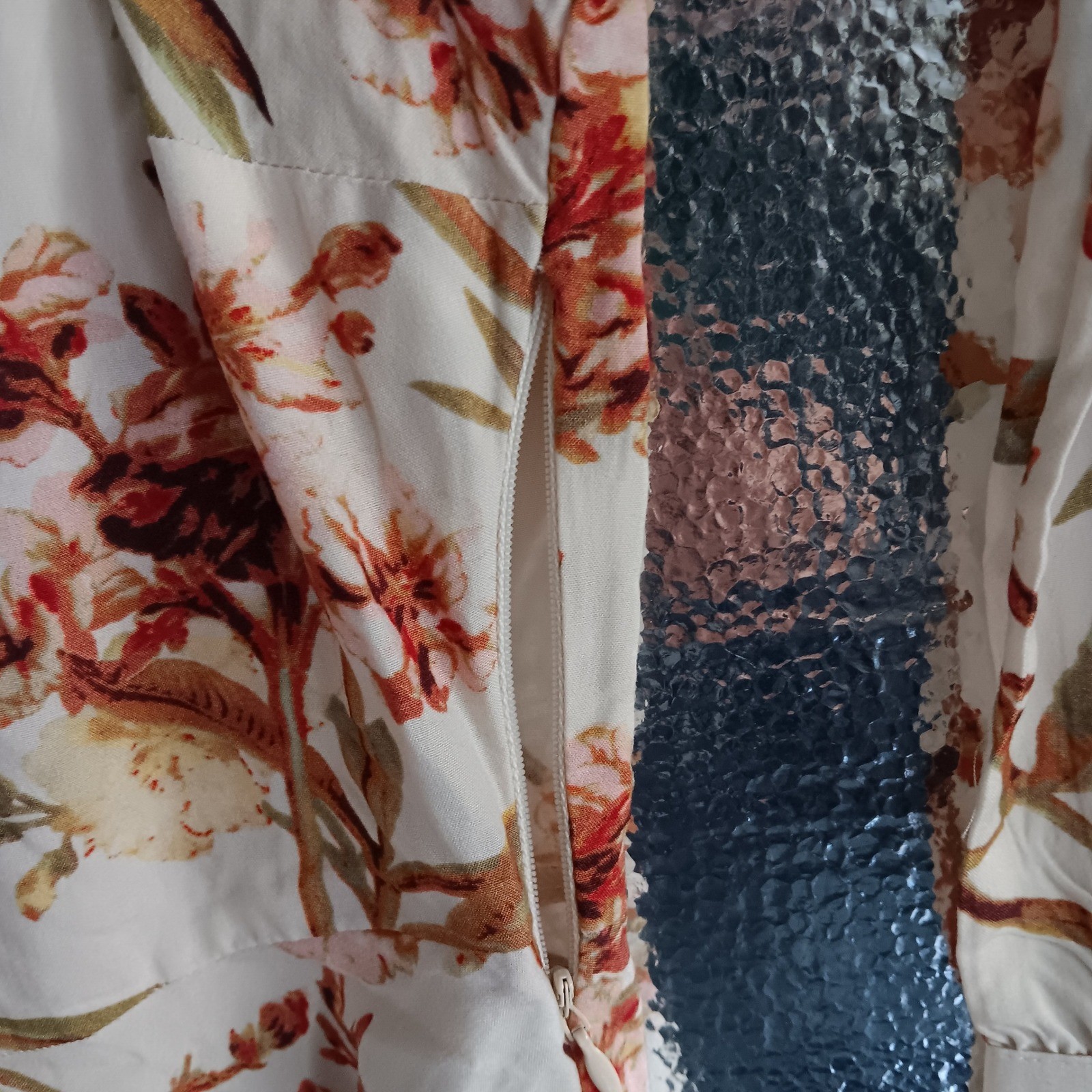 Downeast Tropical Flared Dress Womens S Perrine Floral NWT Maxi Handkerchief Hem