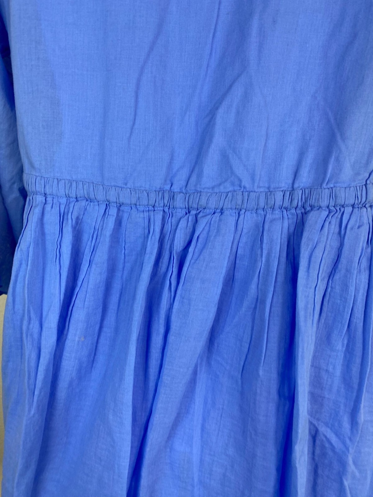 ATM Anthony Thomas Melillo Blue V-Neck Dress size Medium Lightweight 3/4 Sleeve