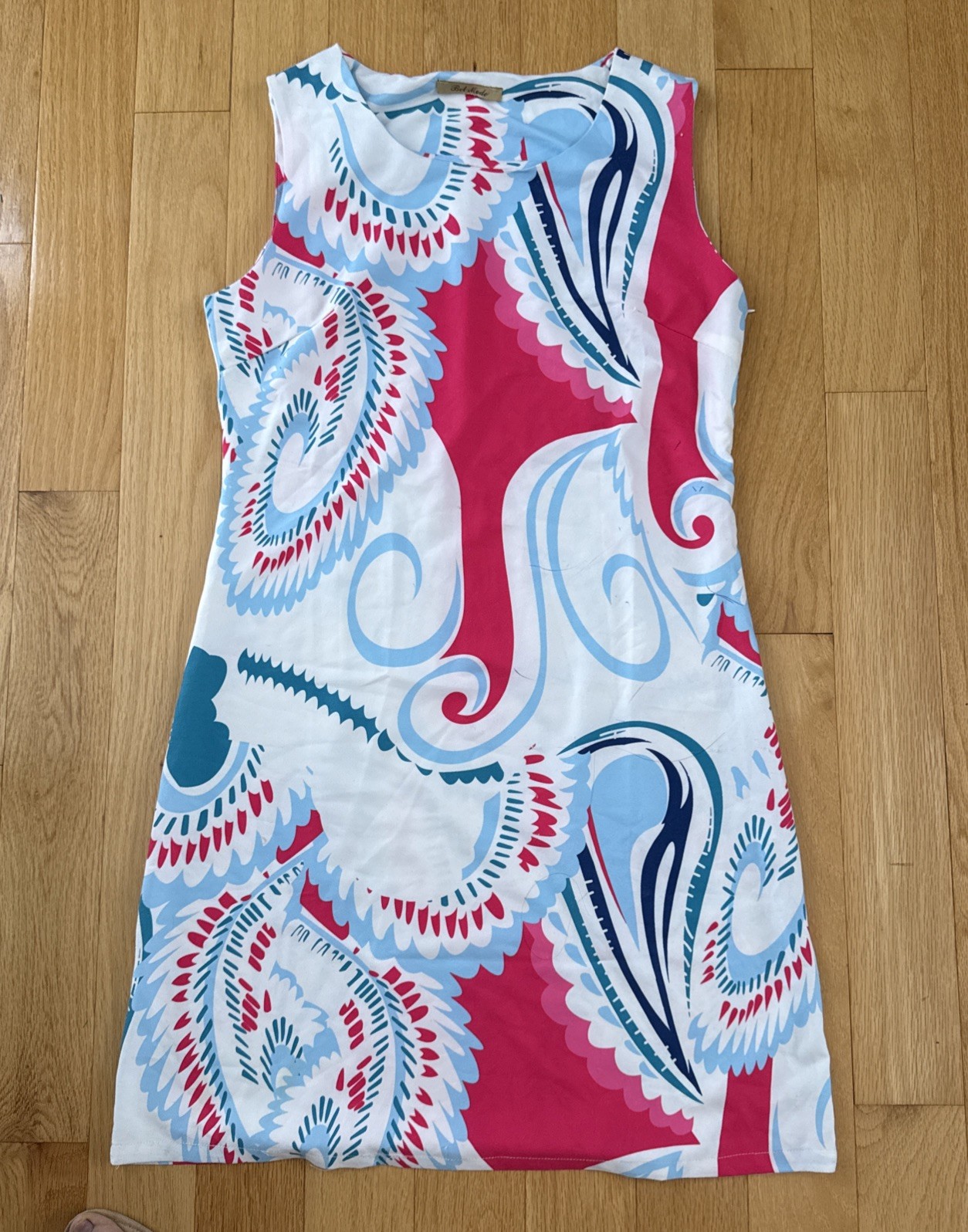 Bel Mode Multi Colored Dress Unique Design Rare Retro Sz Sm Or Medium