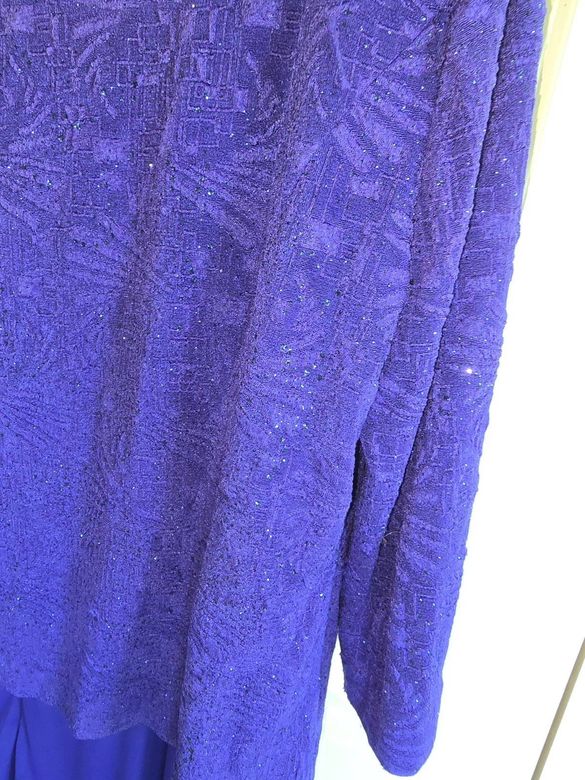 Alex Evenings Tea-Length Sparkle Jacket Chiffon Dress Size 14