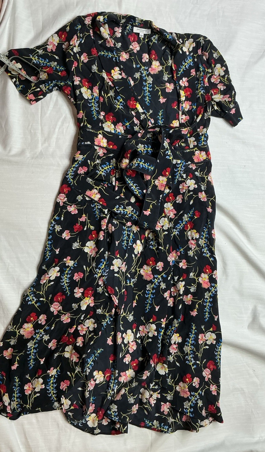 Equipment Femme Dress Silk Wrap Dress M Midi Eclipse Floral