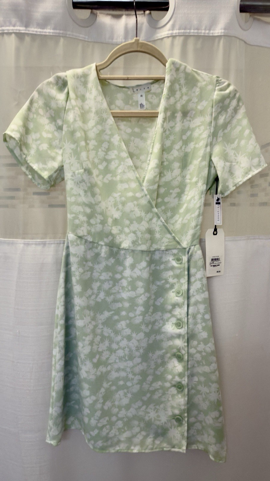Leith Mint Green Floral Mini Dress Size XS/NWT retails 59.00/Nordstrom