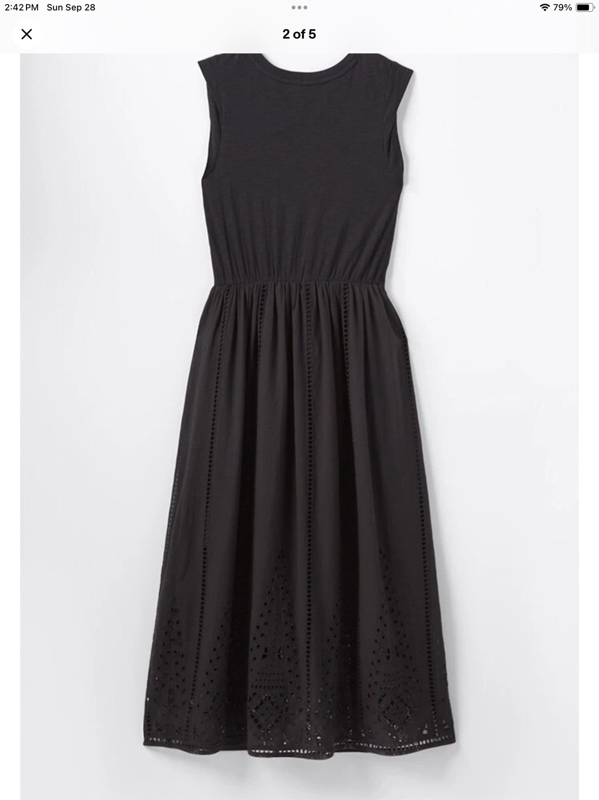 Matilda Jane Good Hart GH Sundial Woven Eyelet Midi Dress Size L Large