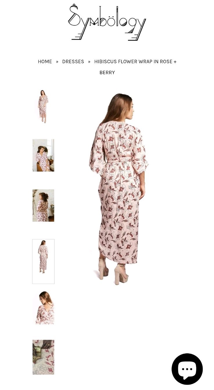 Symbology Hibiscus Flower Wrap in Rose + Berry. NWT. Size L in women’s.