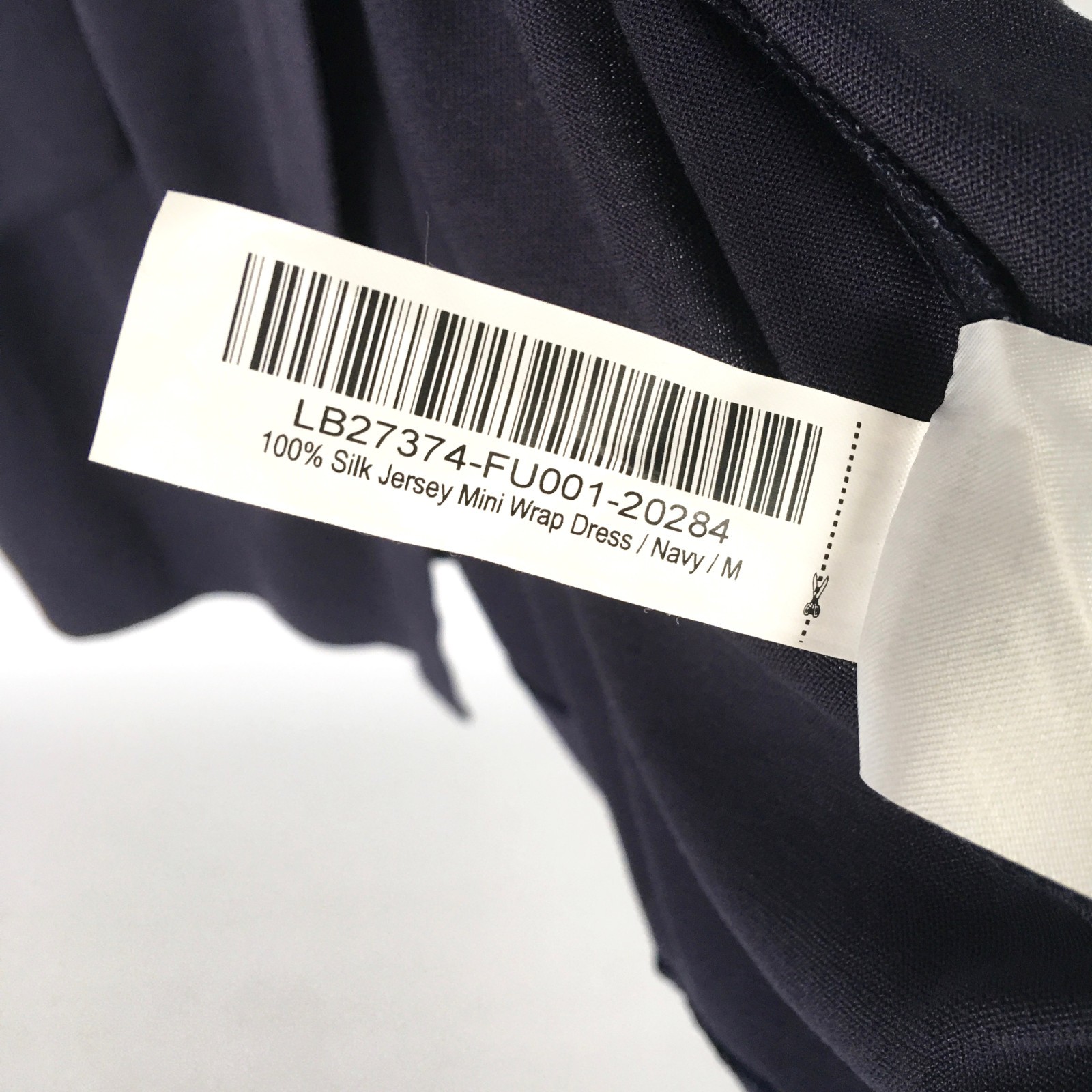 Quince 100% Silk Jersey Mini Wrap Dress NEW Womens Medium Navy Blue