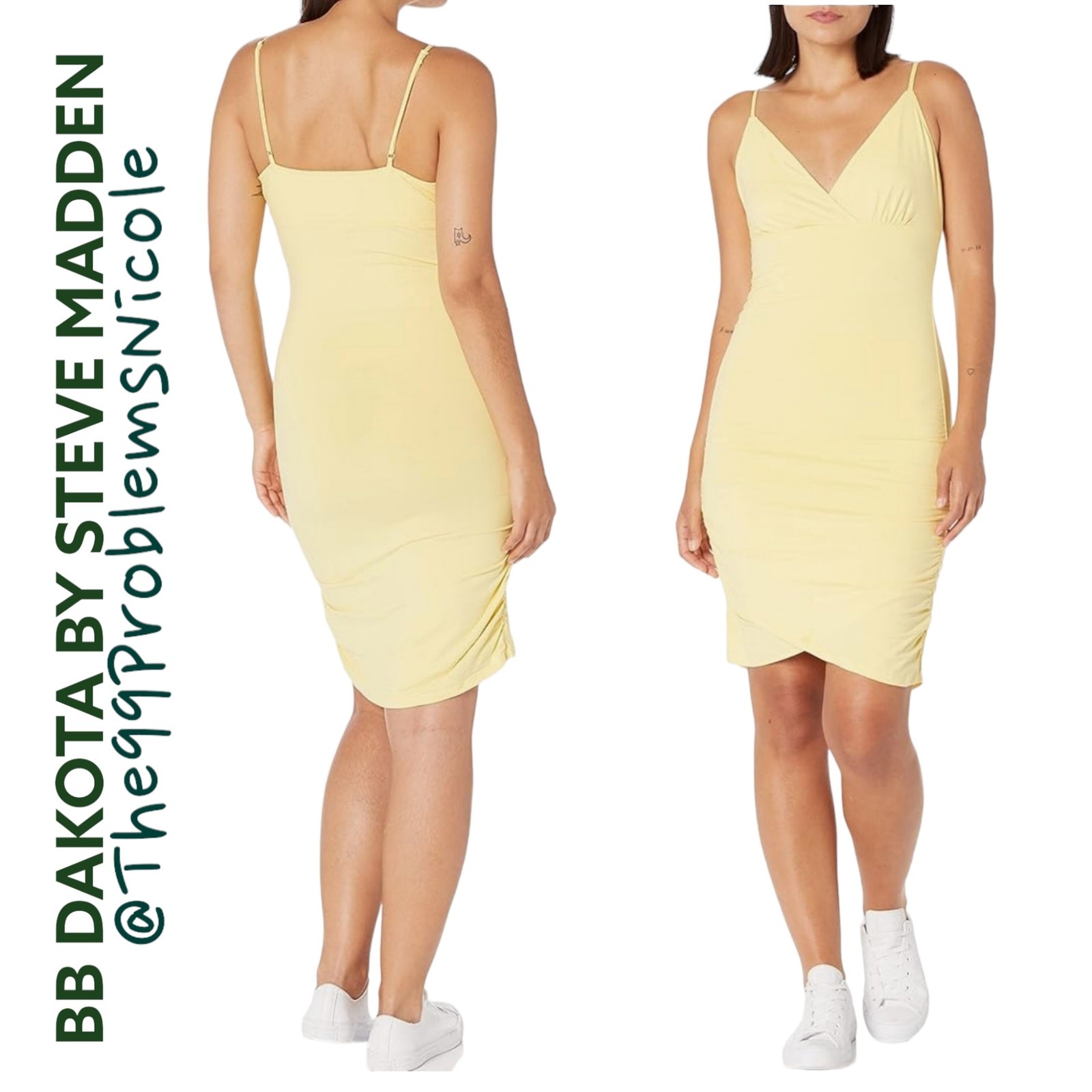 Steve Madden Butter You Up Jersey Bodycon Dress In Sunshine