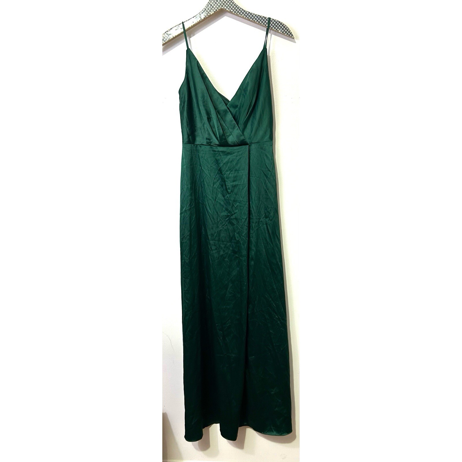 Celebrate DB Studio Satin Gown Dress 4 Emerald Green Prom Wedding Event Holiday