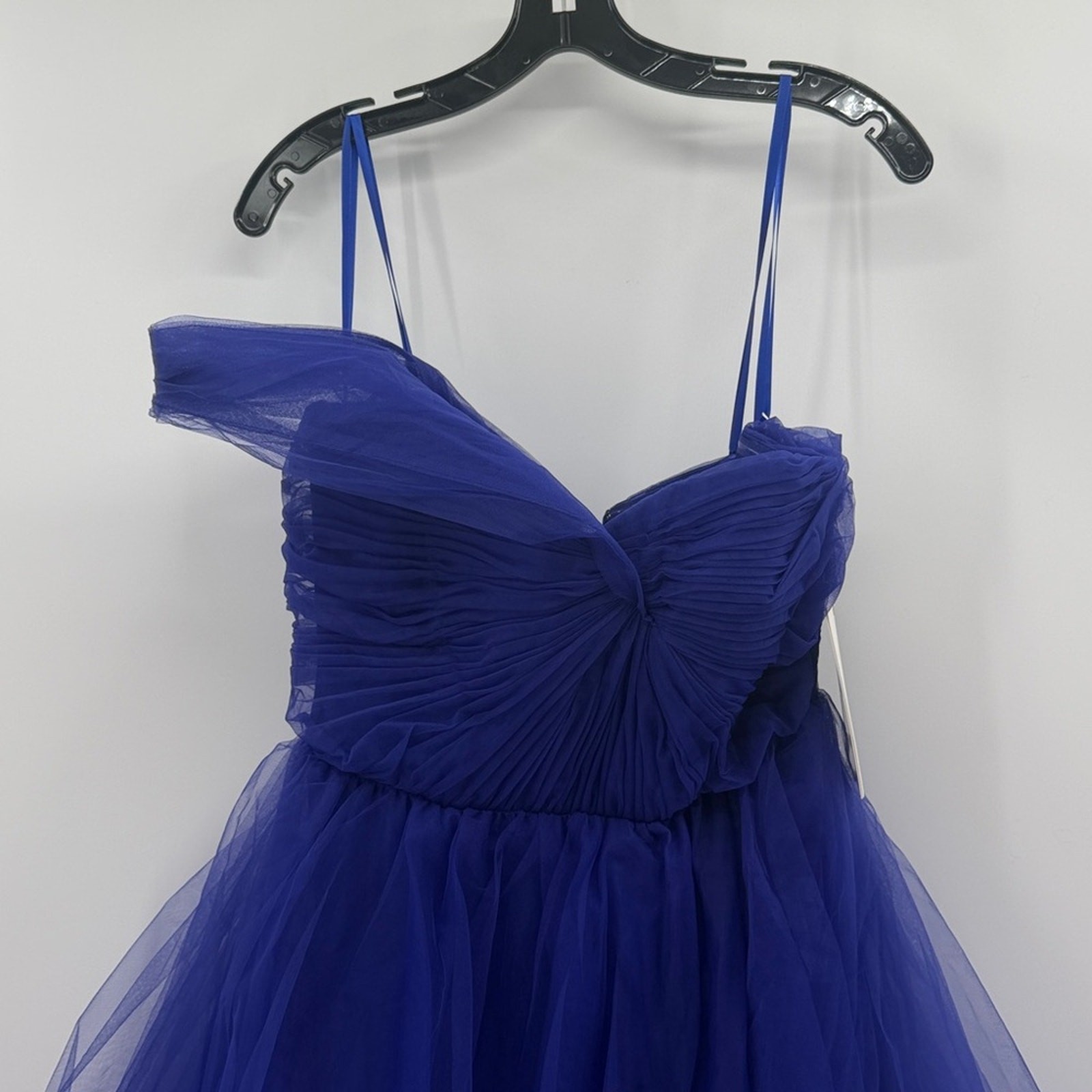 Mac Duggal 68713 One Side Off the Shoulder Bustier Ball Gown – Cobalt – 8 – NWT