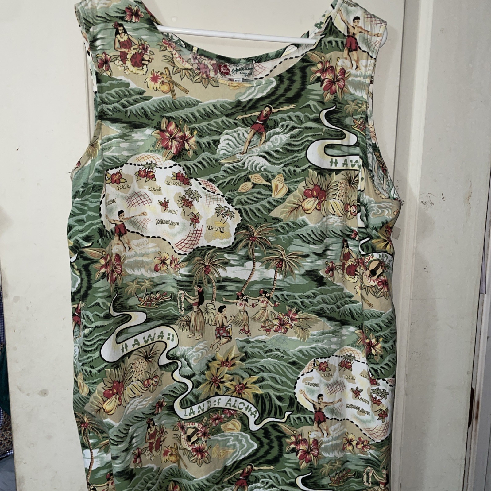 Vintage Hilo Hattie’s Vintage Land Of Aloha Sleeveless Dress XXL