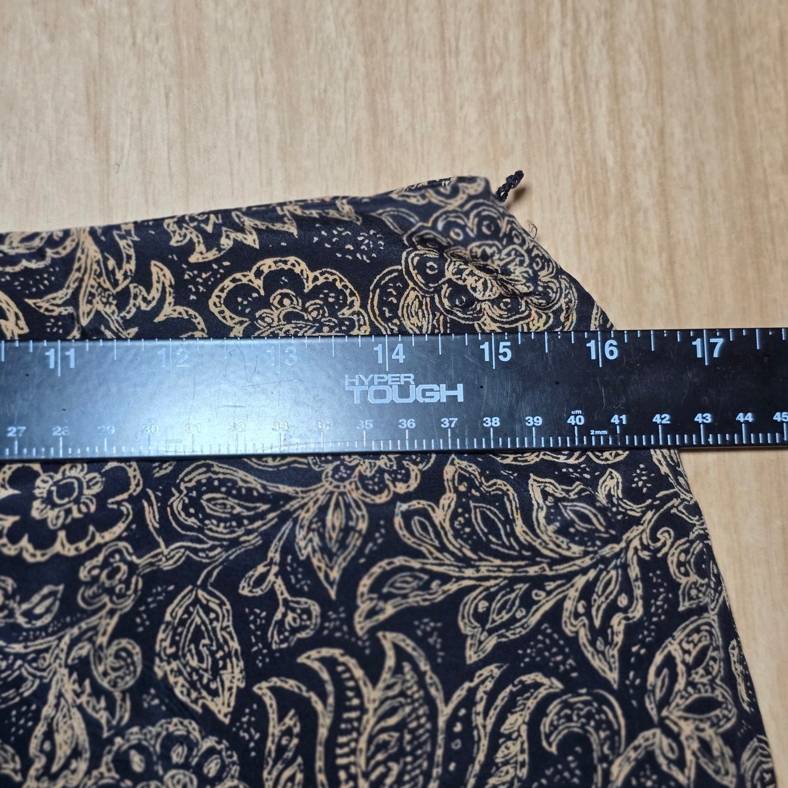 VTG Emma James Liz Claiborne 100% Silk Paisley Midi Maxi Skirt Size 8 Black Gold