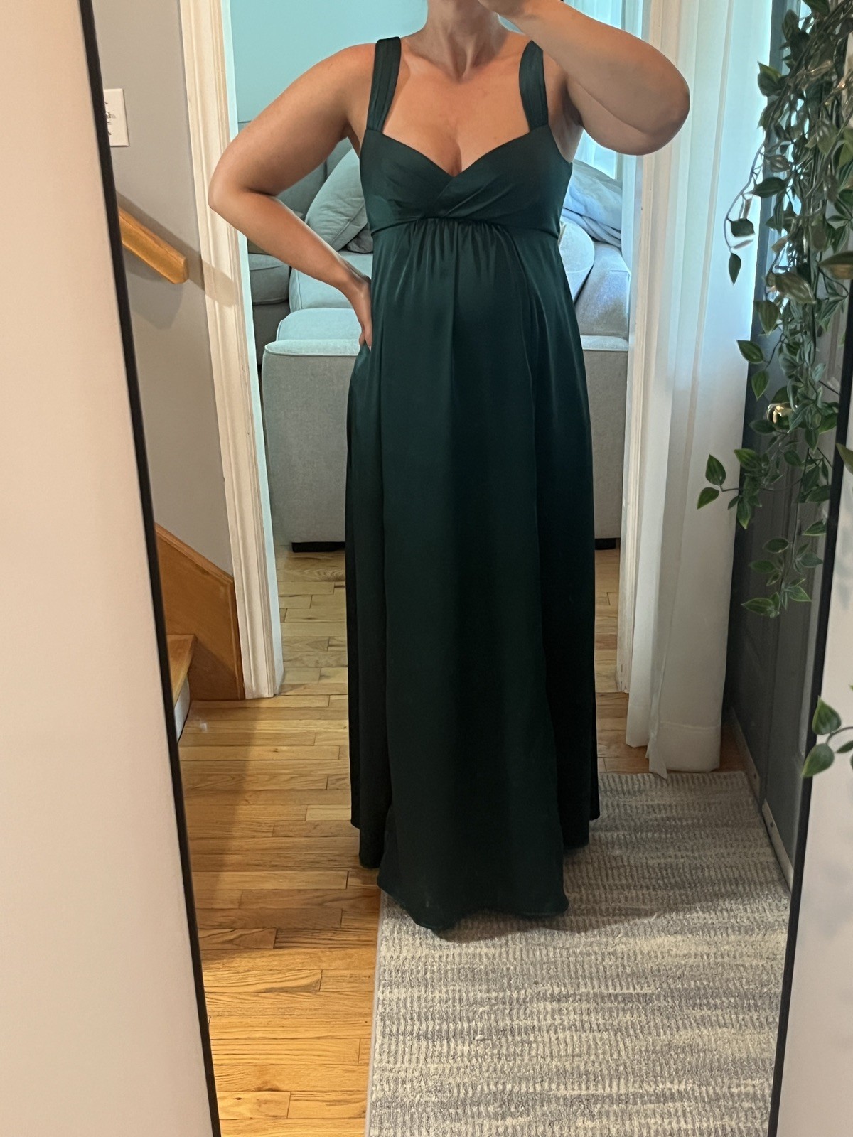 Azazie maternity bridesmaid dress Rhea – Emerald
