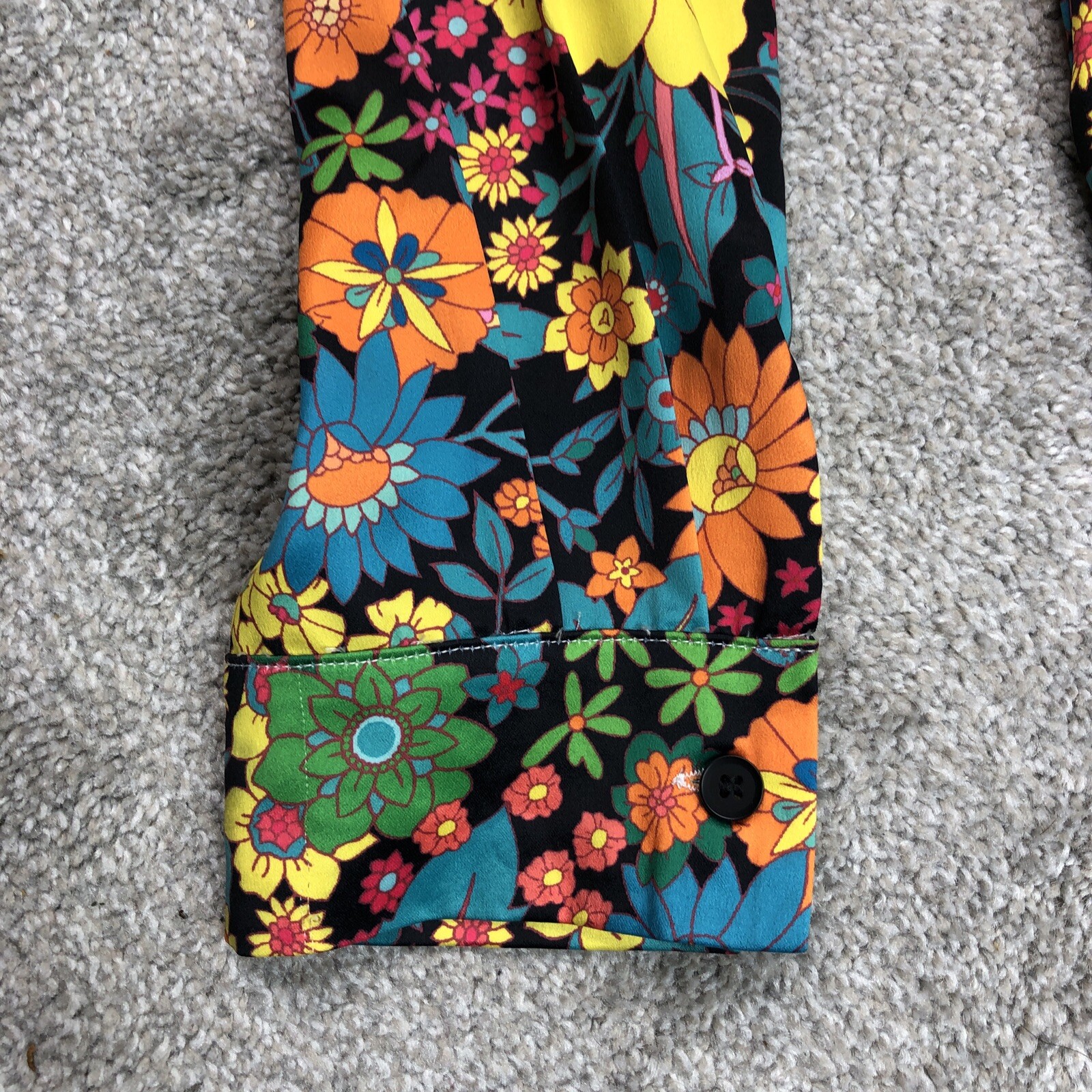 Love Harmony Dress Women Medium Mini Groovy Flower Power Floral Hippie Sz M