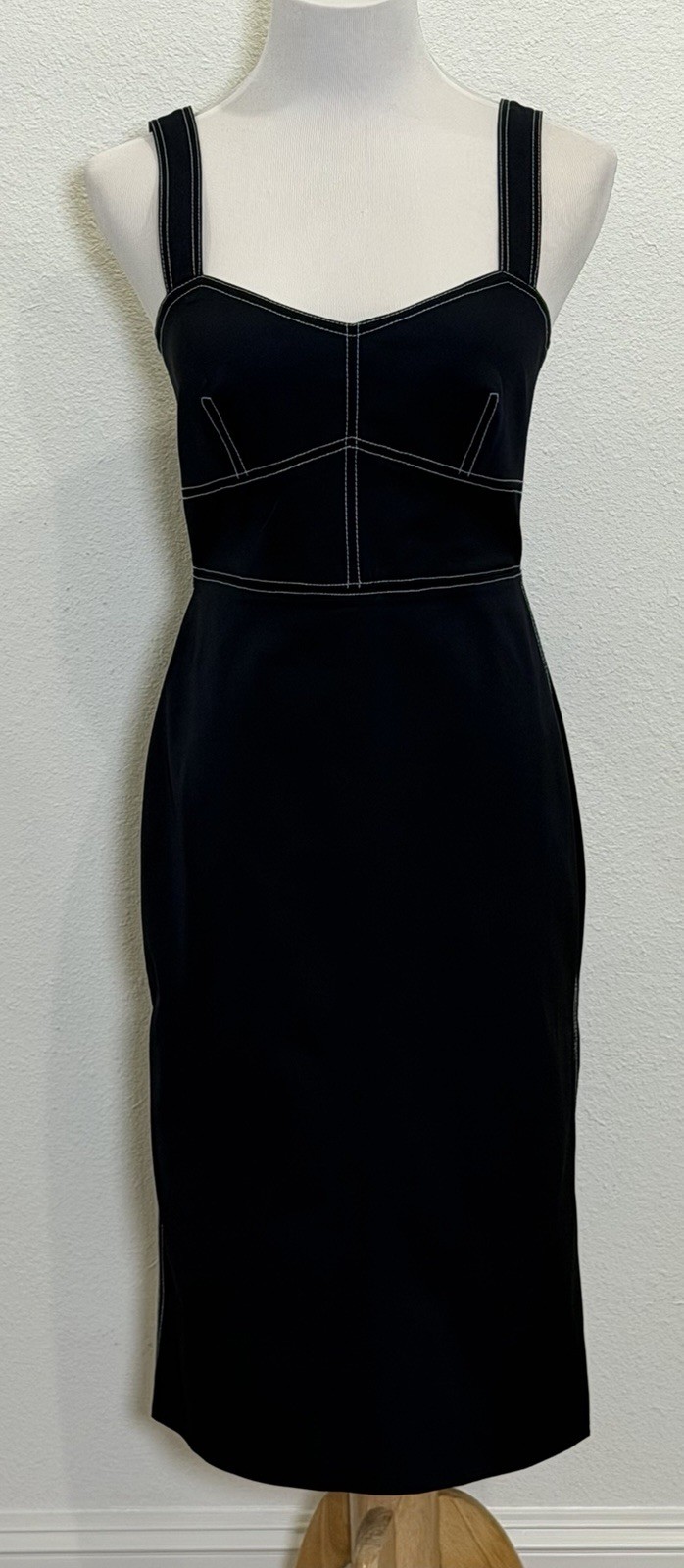J. Crew Sheath Wiggle Midi Dress Stretch Faille Sz 4 Navy Blue Cocktail Party