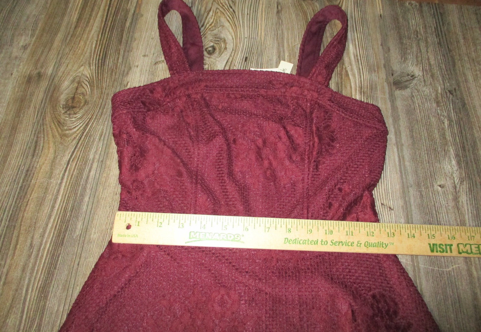 Speechless NWT Wine Sleeveless Princess Seam Ruffle Lace Dress Juniors Size S