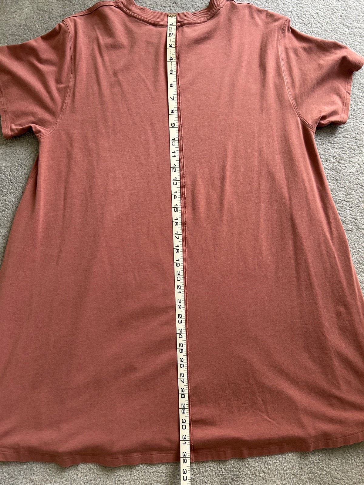 Lululemon All Yours Tee Dress Spiced Chai Pima Cotton Size 10