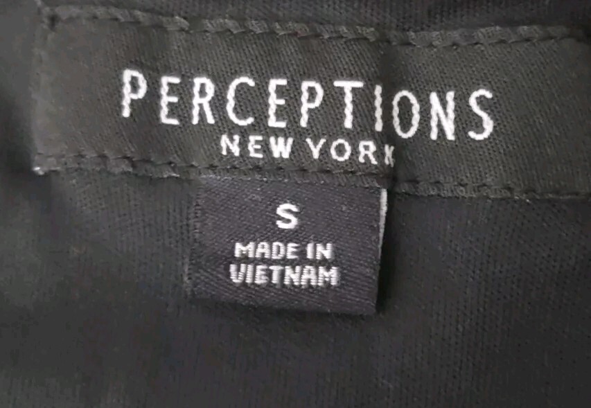 Perceptions New York Shift Dress Size Small Pleated Front Abstract