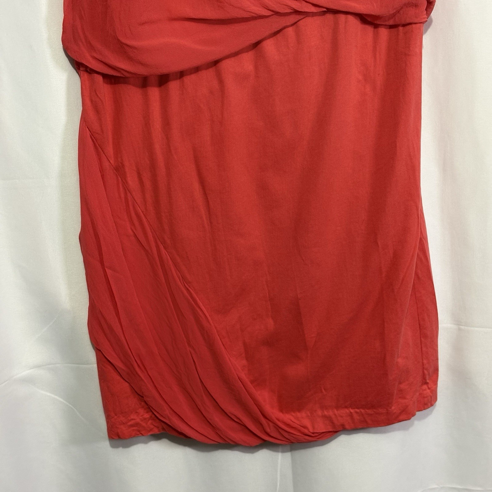 3.1 Phillip Lim Womens Silk Sleeveless Solid Knee Length Tank Dress Orange Sz 6
