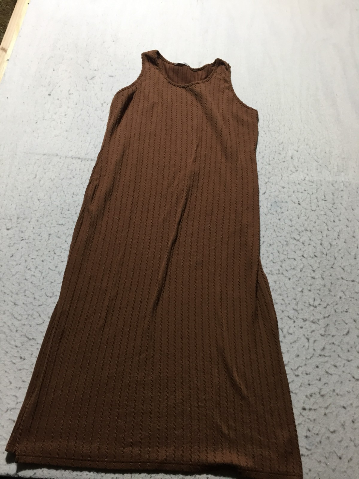 Ekouaer Dress Womens XL Olive Green Cable Knit Sleeveless Scoop Neck