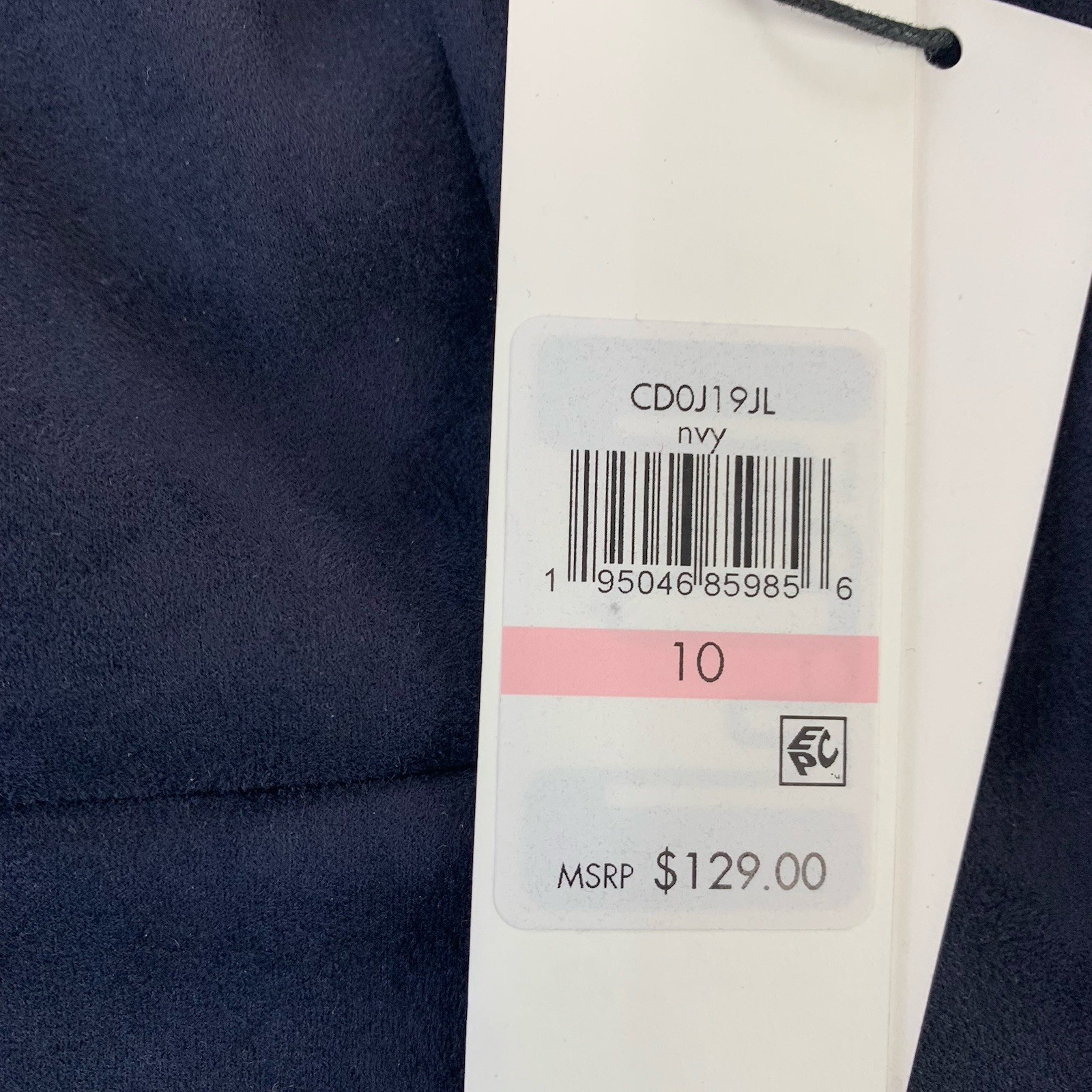 NWT Calvin Klein Tulip Sleeve Sheath Dress in Blue Ponte Sued Womens Size 10 NEW
