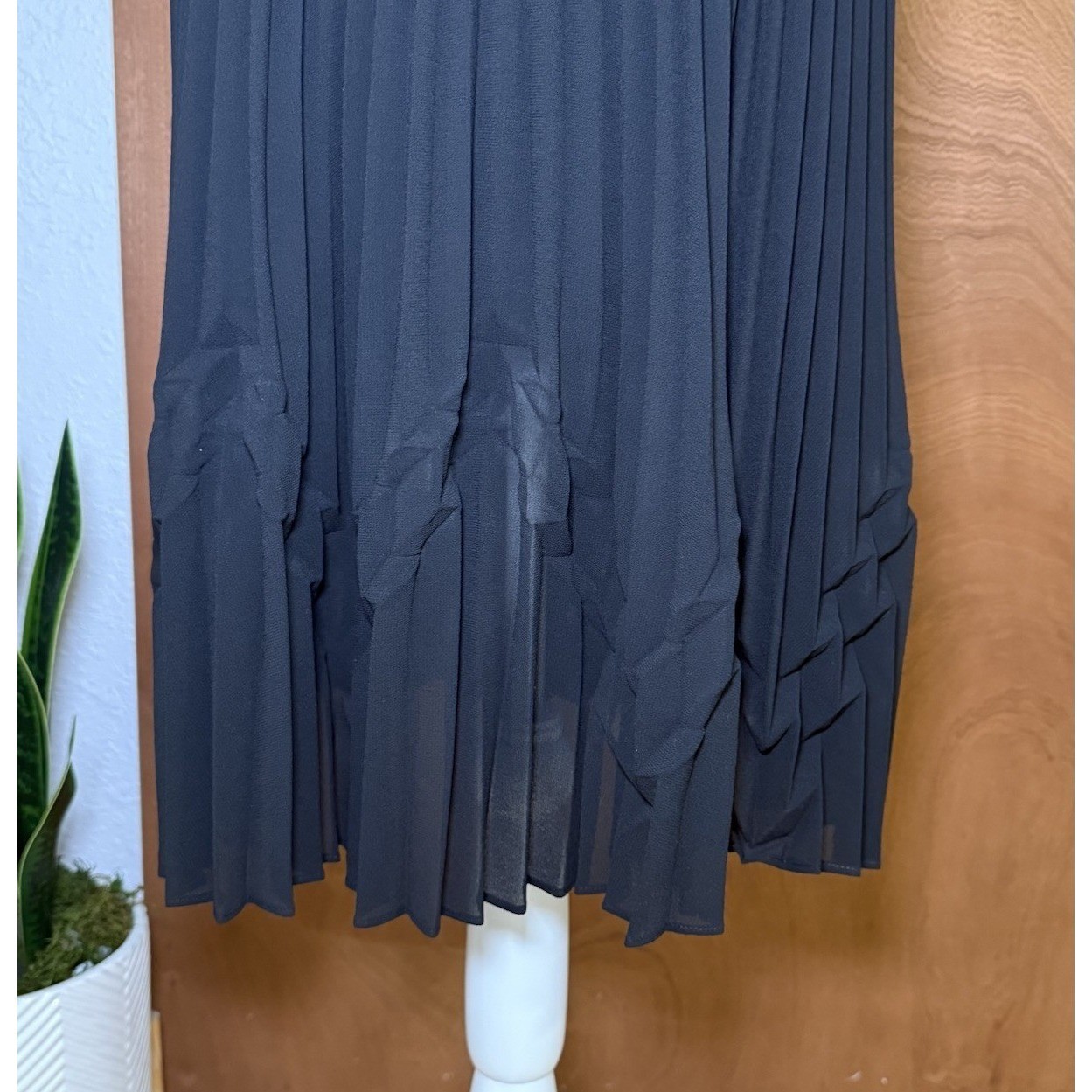 VTG 80’s-90’s O.Suzanne Black Accordion Pleated LBD Formal Size 4 Whimsigoth