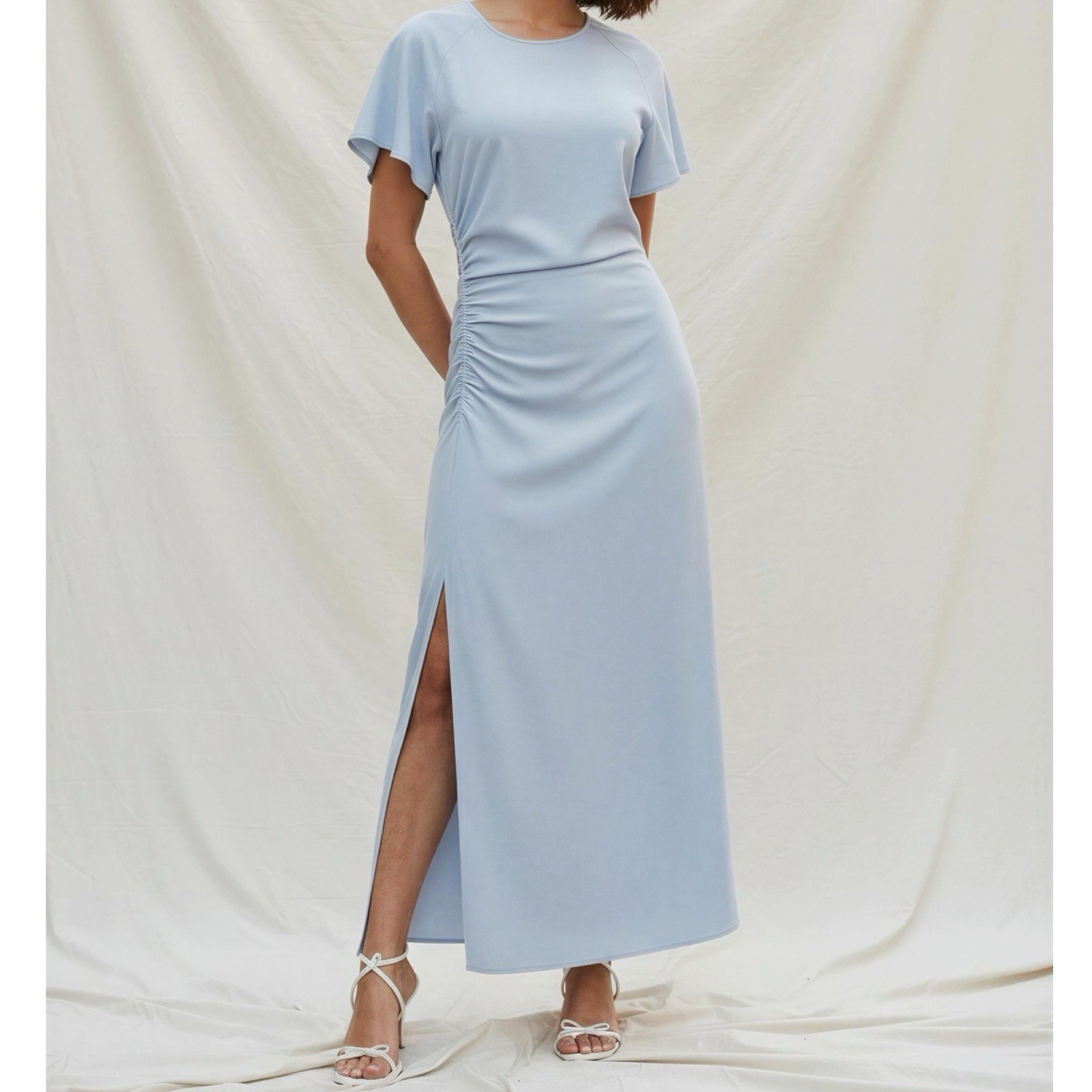 $240 NWT SAMSOE SAMSOE Saalbero Dress, Gray Dawn, Small