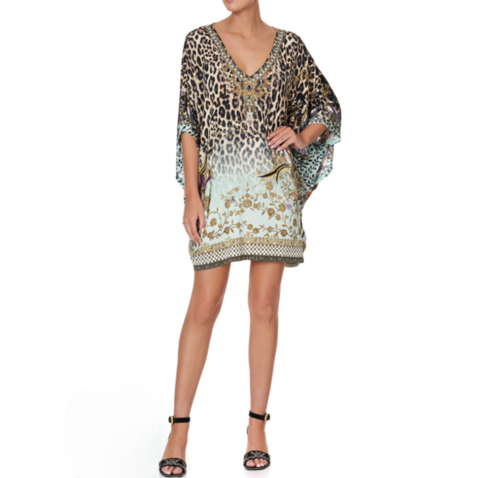 Camilla Nomadic Nymph Dress Size O/S One Size – Bat Sleeve Leopard