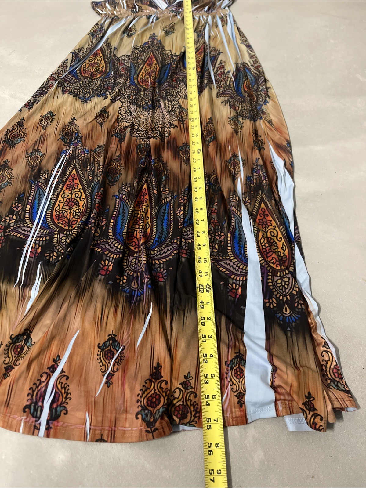 ONE WORLD Maxi Dress Womens Size L Sleeveless Stretch Whimsy Flowy Fairy Boho