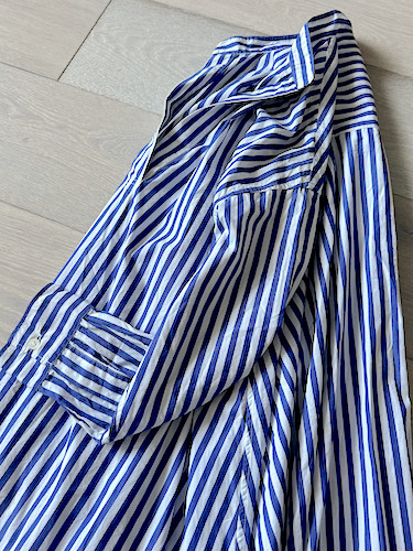Journal Standard Blue White Striped 100% Cotton Shirt Dress Size M Relaxed Fit