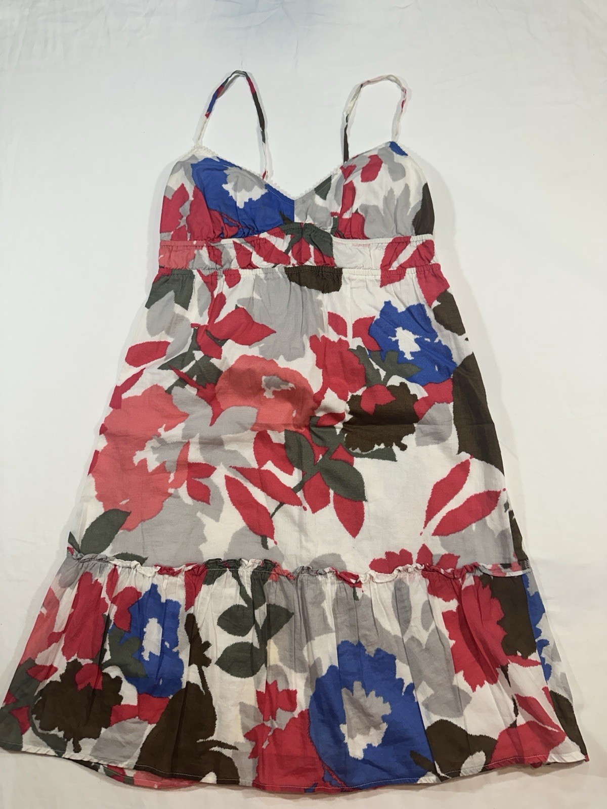 Vintage y2k American Eagle Womens Floral Dress Sz 4 Spaghetti Strap Lined