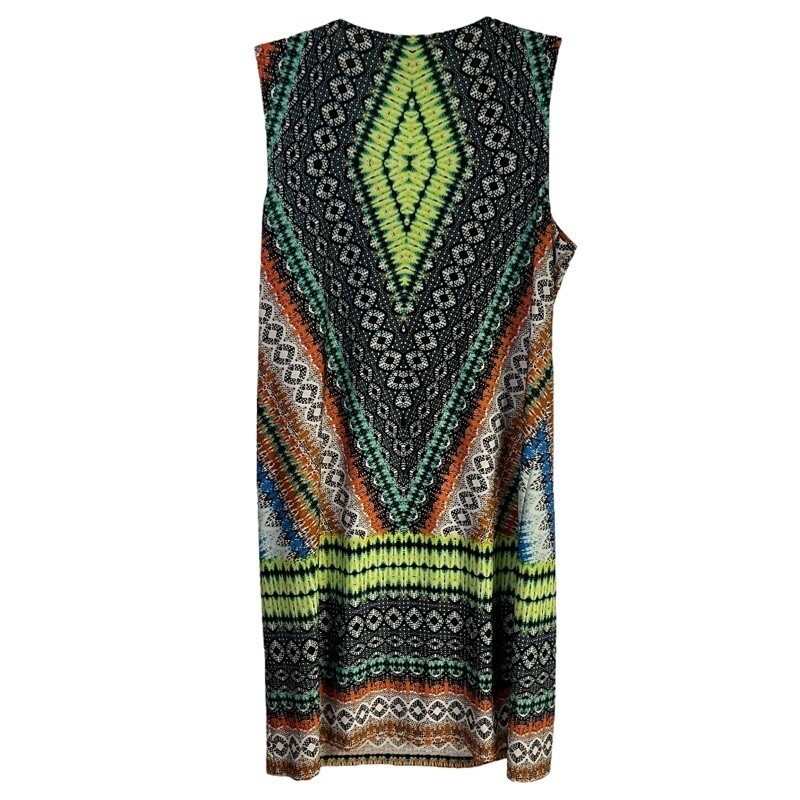 JBS Dress PM Multicolor Shift Geometric Zipper Sleeveless Bold Modern Colorful